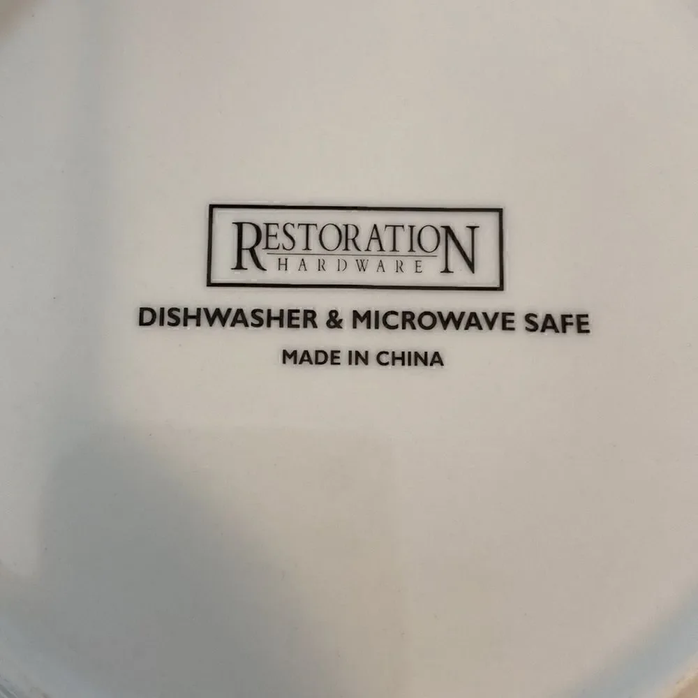 Restoration Hardware Set of 4 Cheese Themed Appetizer Plates